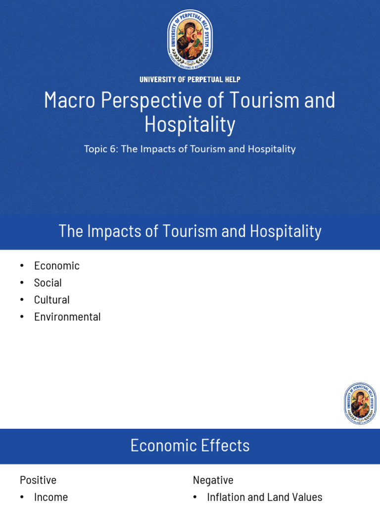 Topic 6 The Impacts of Tourism and Hospitality | PDF