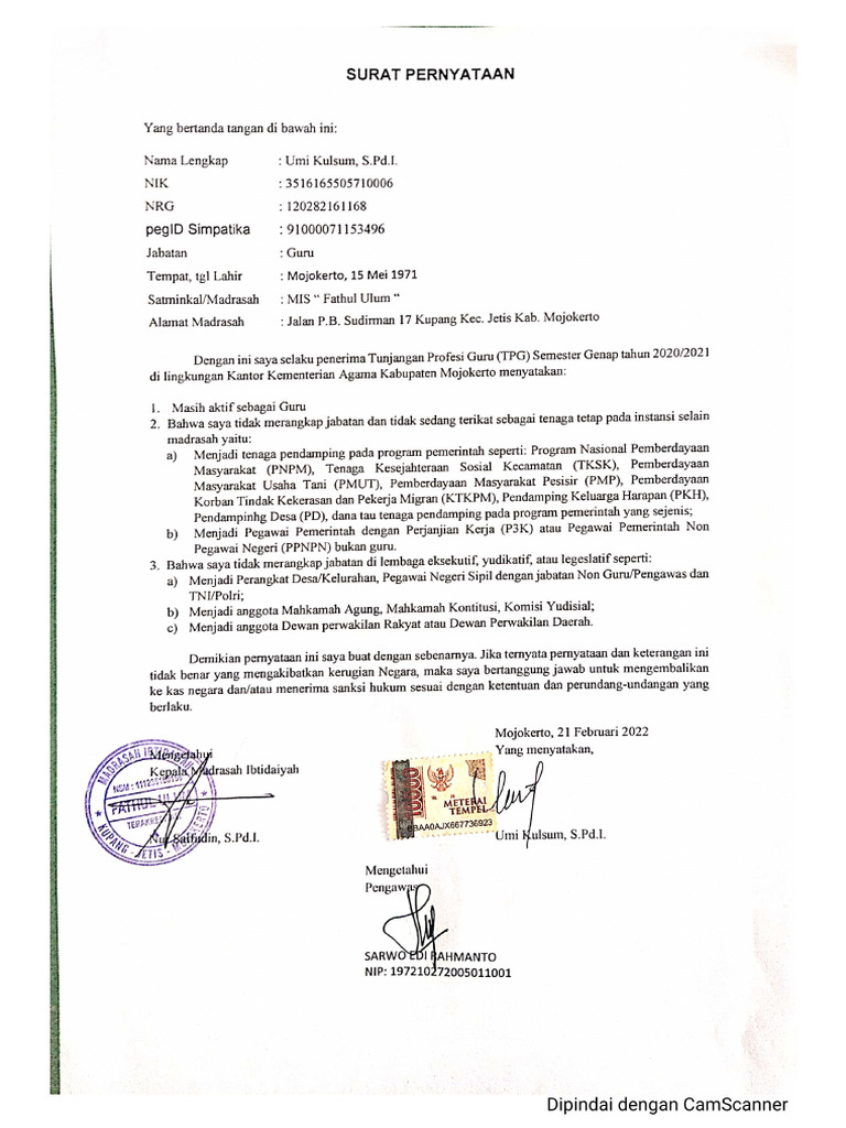 SP. Umi Kulsum | PDF