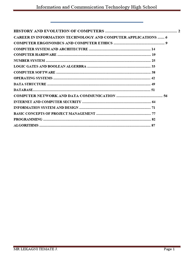 Ict Note Lsa &usa | PDF