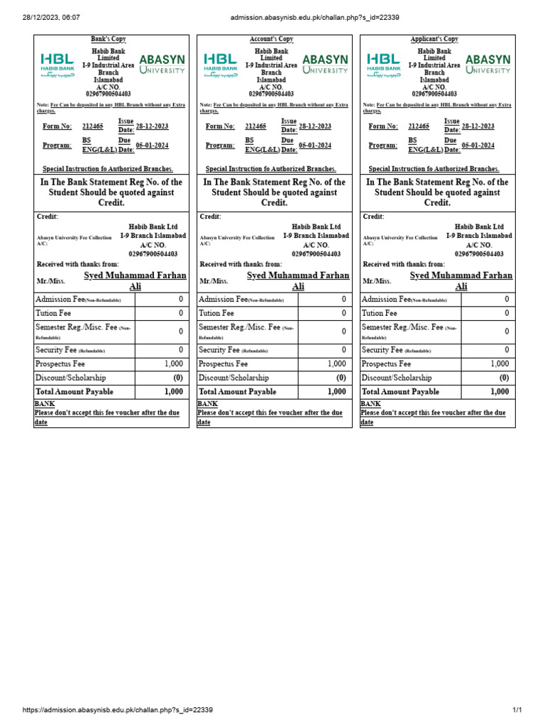 Admission abasynisb edu pk challan php s id 22339 pdf