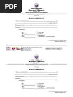CS Form No. 211 Revised 2025 - Medical Certificate | PDF | Health Care ...
