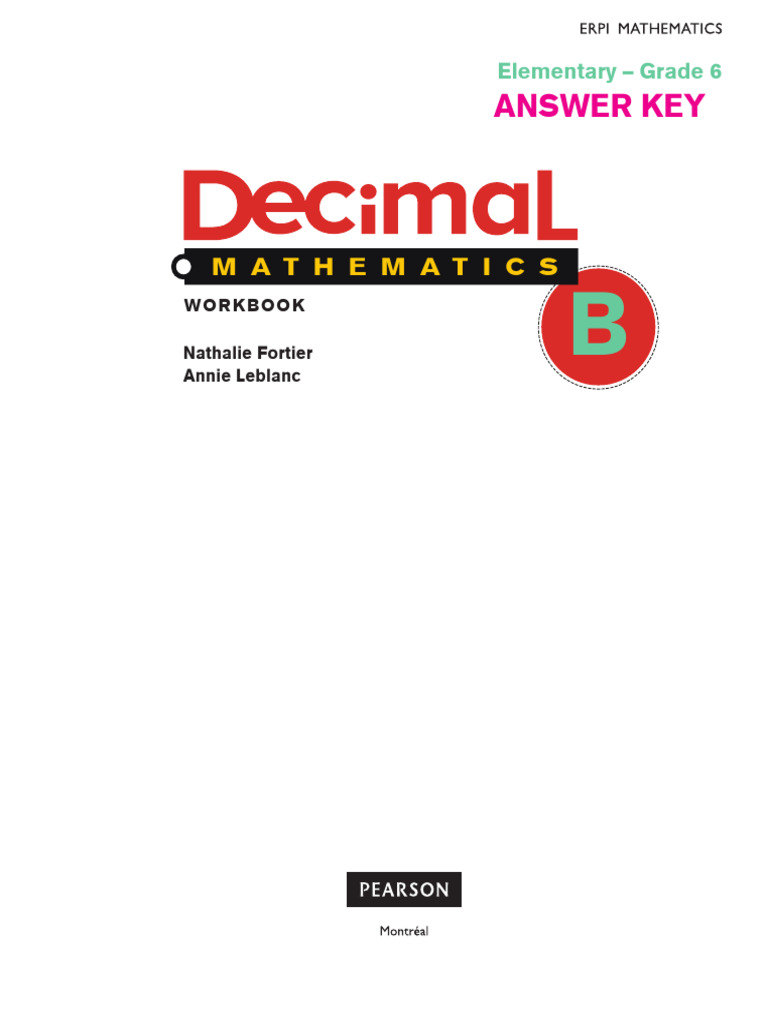 Decimal 6b Corrige | PDF
