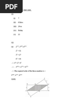 Solution KV Jmo 2001 Q1. (I) 7 (Ii) 6 Litres (Iii) 20 M (Iv) Friday (V) 13