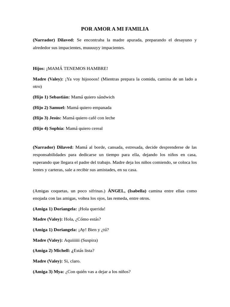Drama Familiar: Por Amor a la Familia | PDF | Cocina, comidas y vino ...