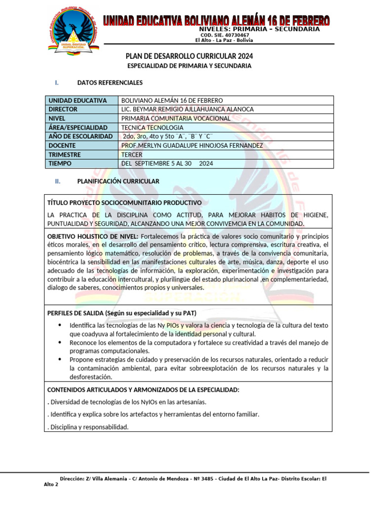2024 Especialidades - Formato PDC | PDF