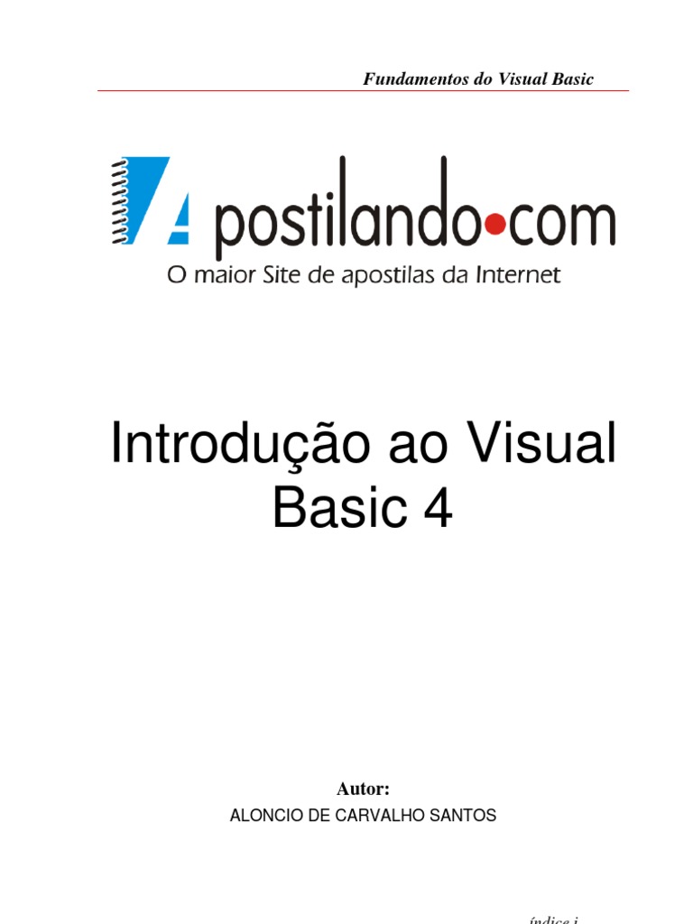 3822 - Apostila de Introdução A Visual Basic | PDF | Janela ...
