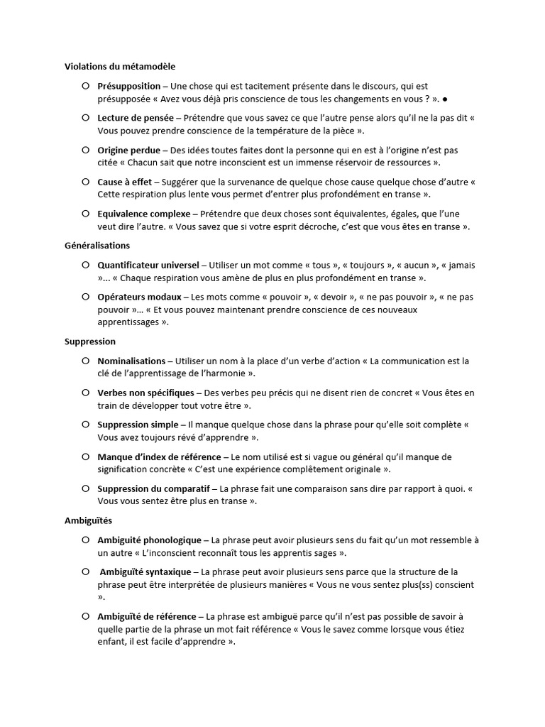 Milton Model | PDF