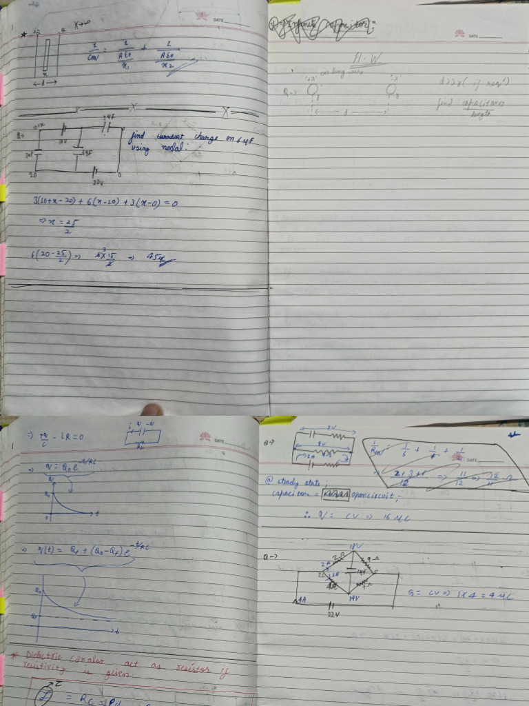 Current Electricity and Capacitor | PDF