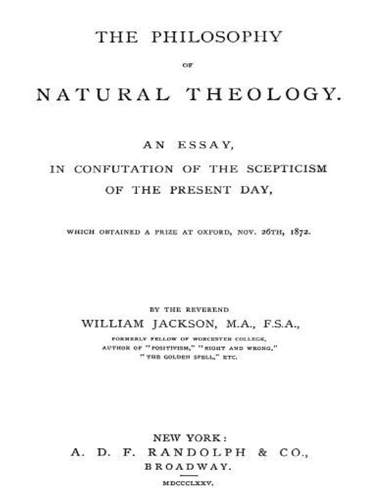 The Philosophy of Natural Theology | PDF
