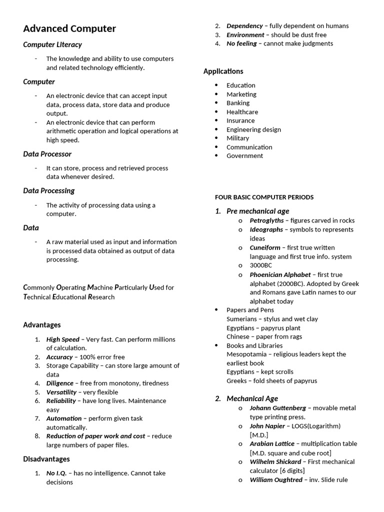 Advanced Computer Reviwer | PDF