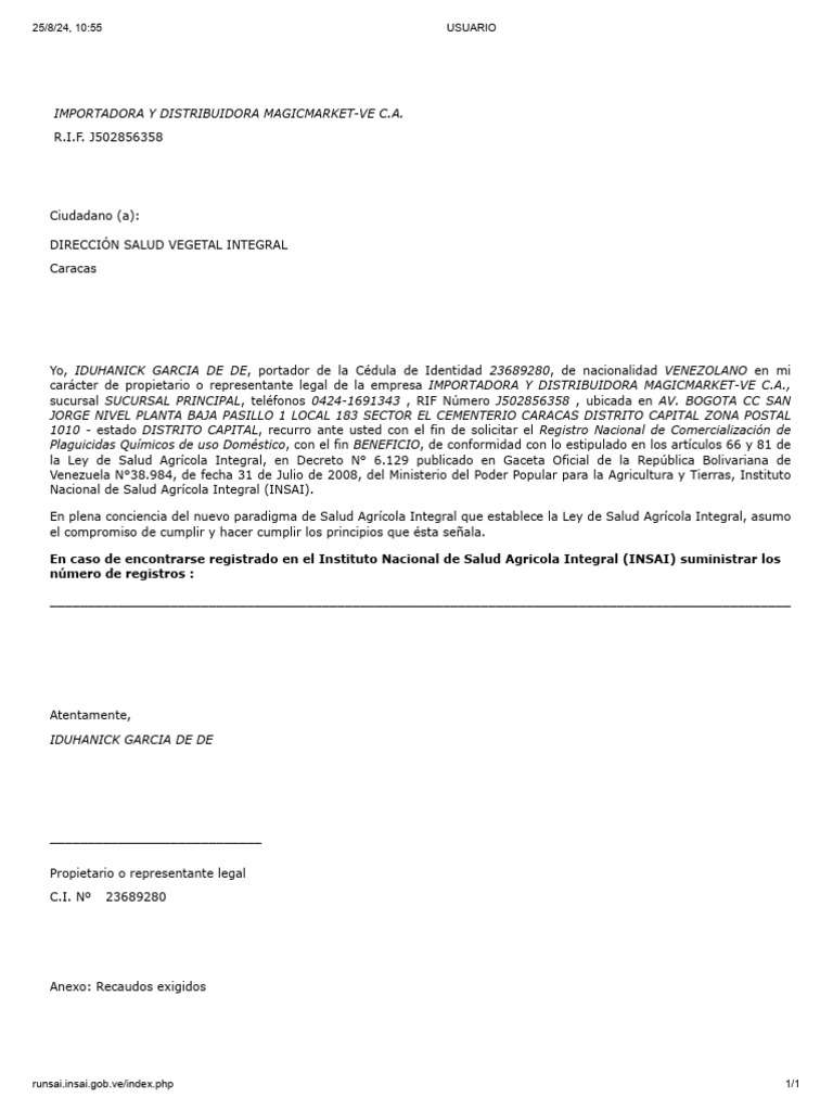 Sistema RUNSAI - INSAI2 | PDF