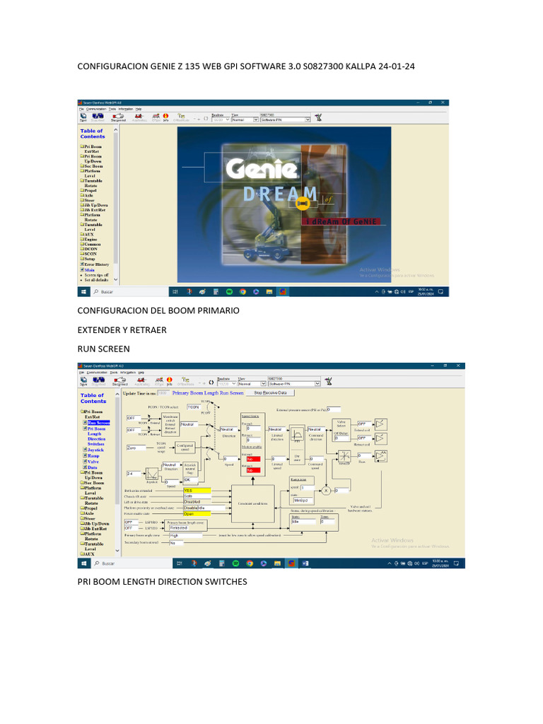 Configuracion Genie Z 135 Web Gpi Software 3.00 24-01-24 | PDF