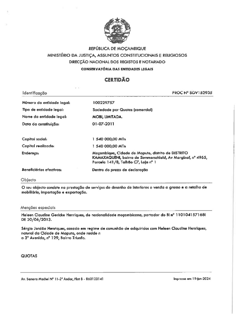 Certidao Comercial 14 Compressed Pdf