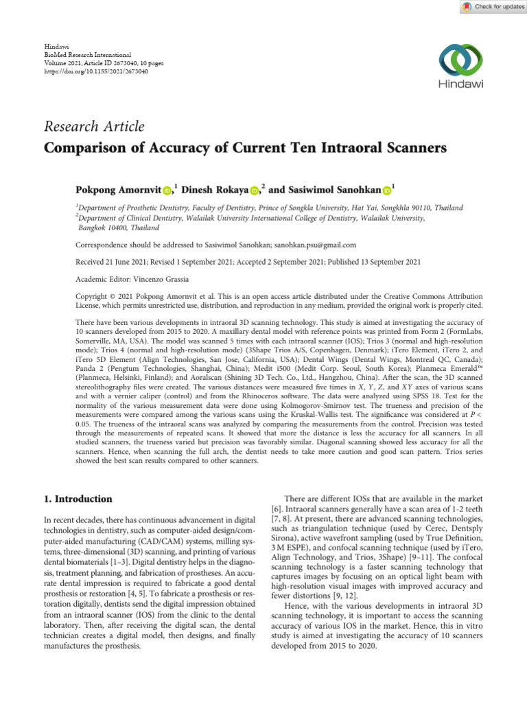 BioMed Research International - 2021 - Amornvit - Comparison of ...
