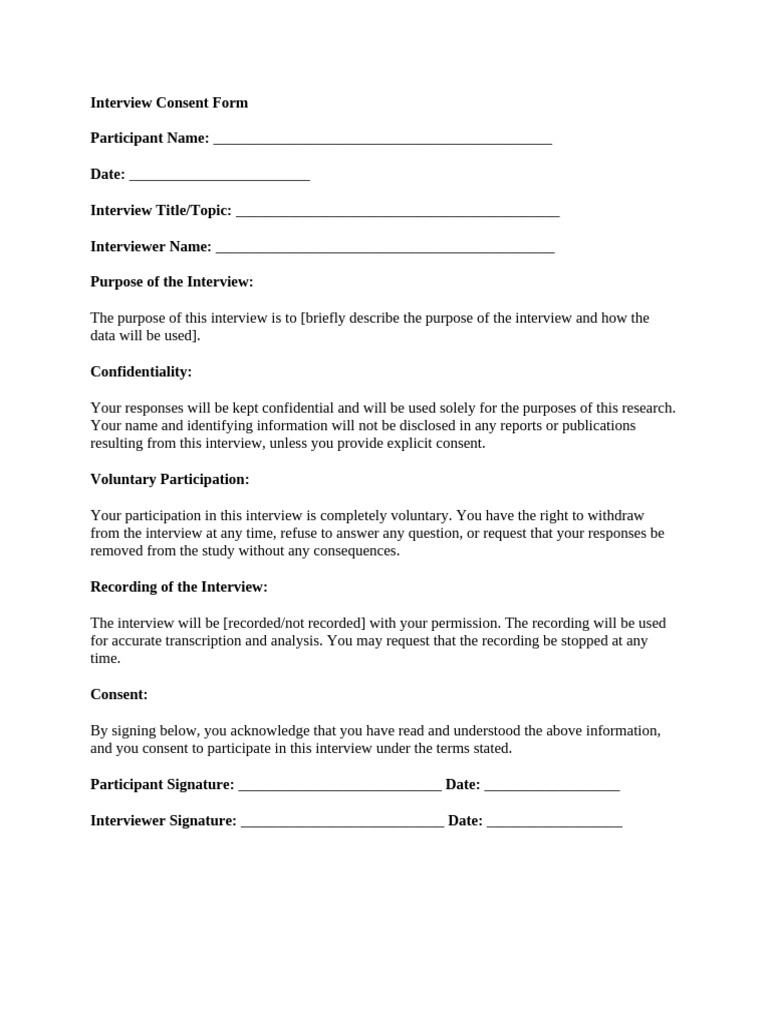 Interview Consent | PDF