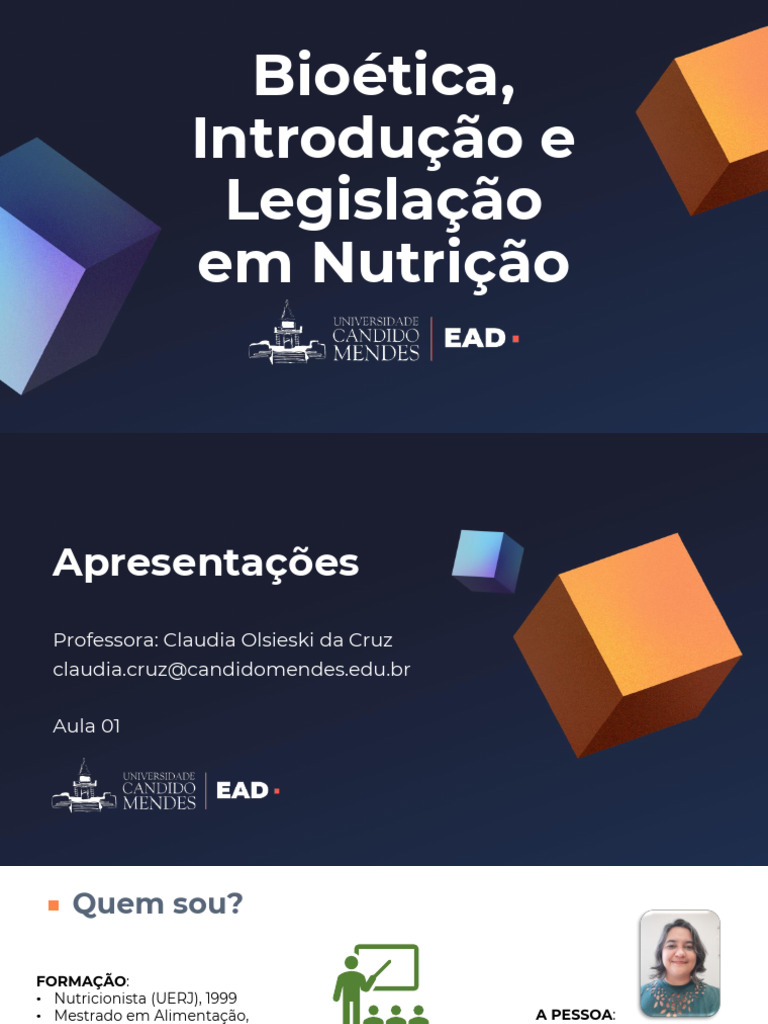 Aula 01 - Bioética - Apresentação Da Disciplina | PDF