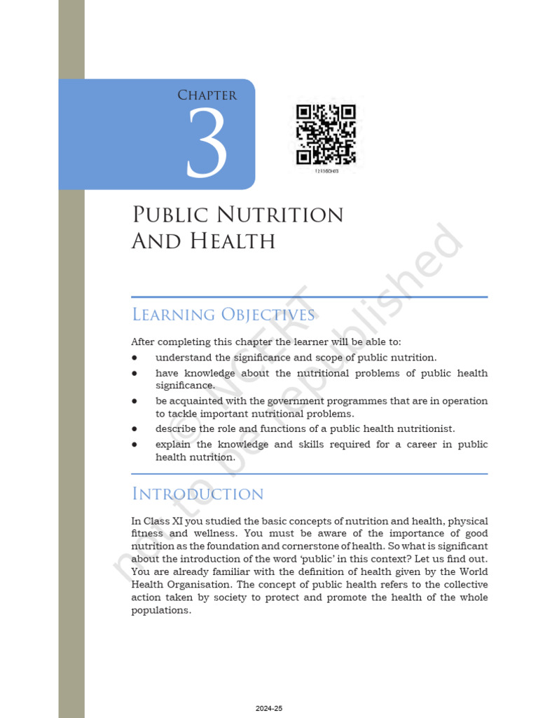 Nutrition in Public Health | PDF