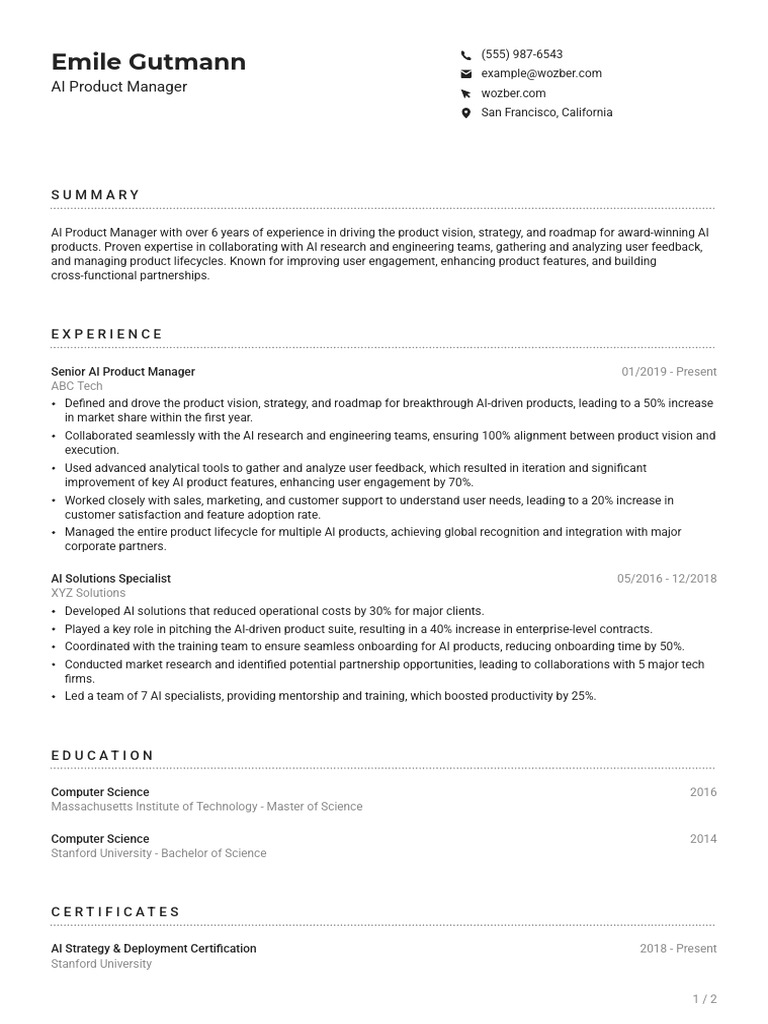 Salary Of Ai Product Manager In Google