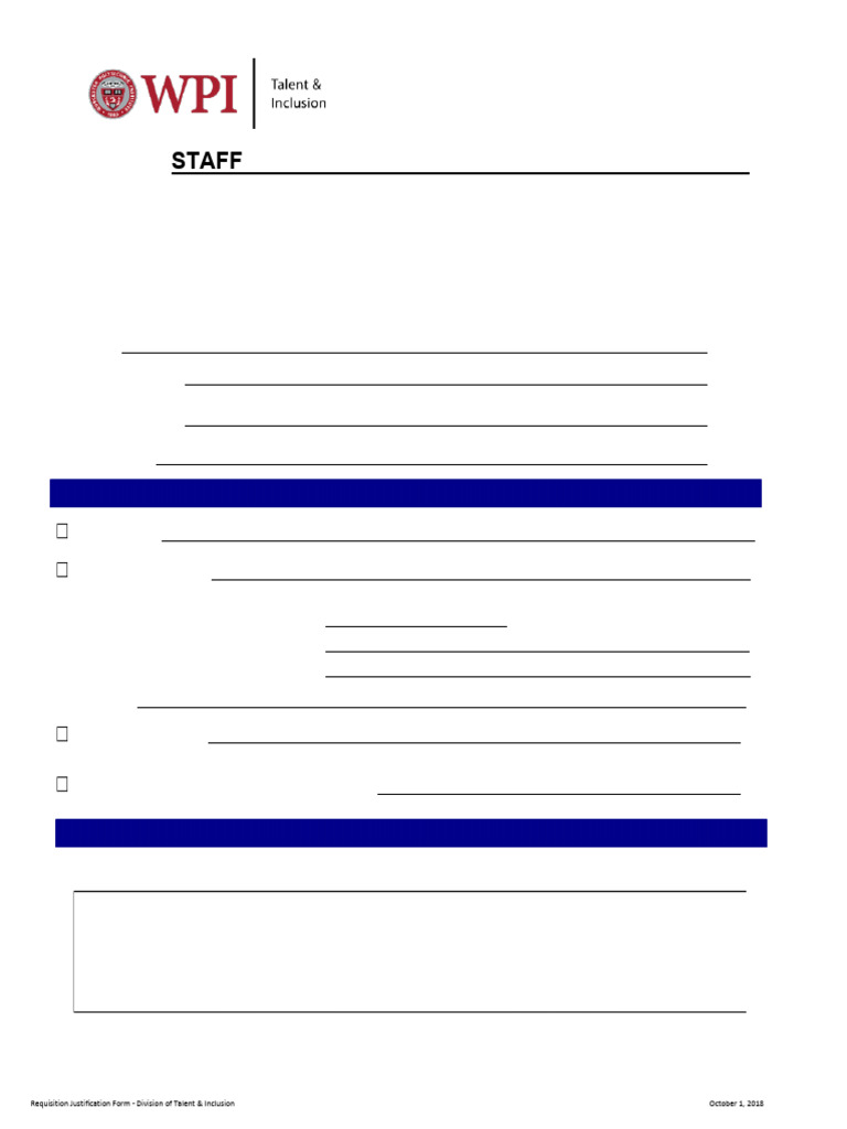 Requisition Justification Request Form 2018 - 2 | PDF