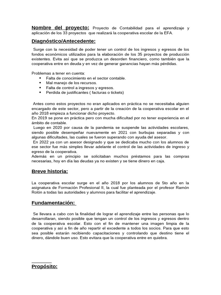 Proyecto de Contabilidad Final 2023 | PDF