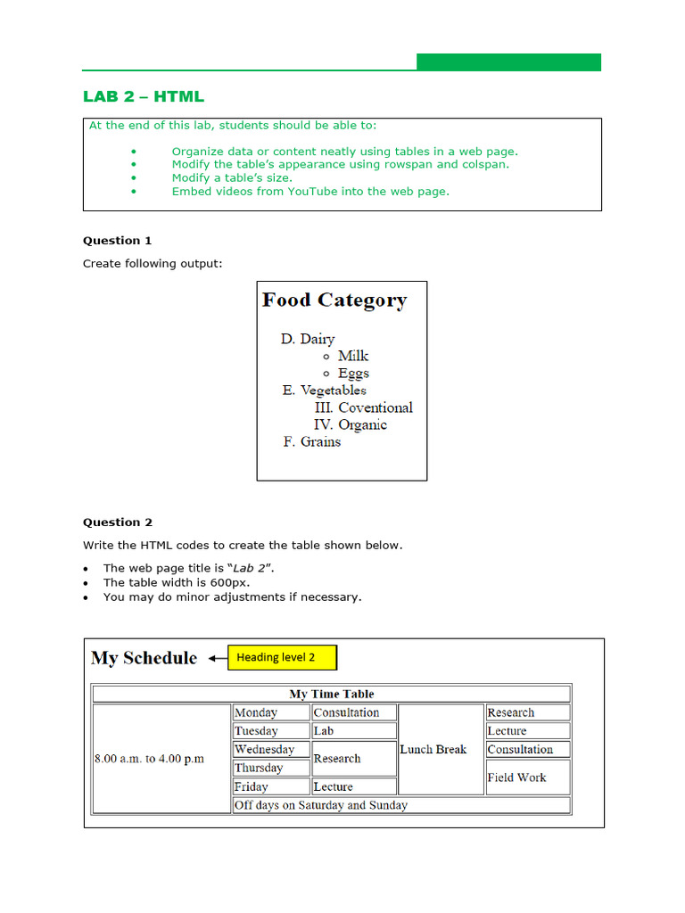 Lab 2 2110 | PDF