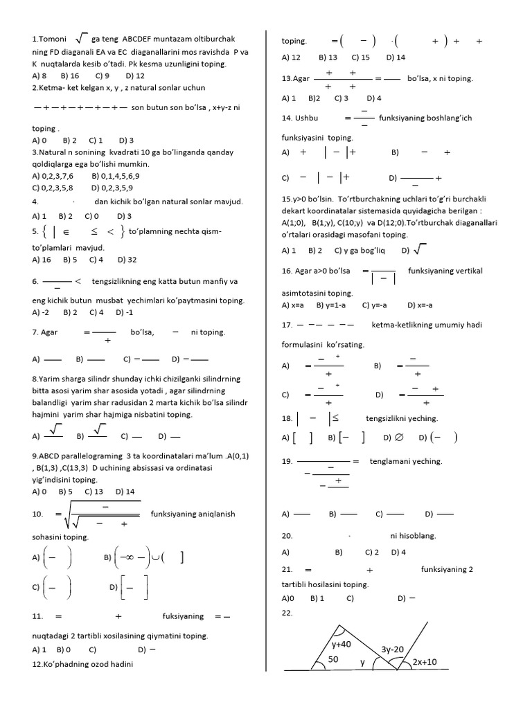 Matem Test | PDF