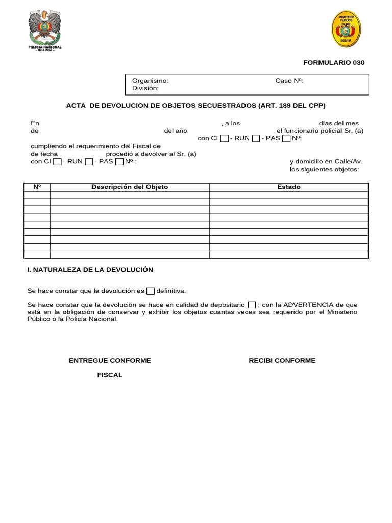 Formulario 030 | PDF