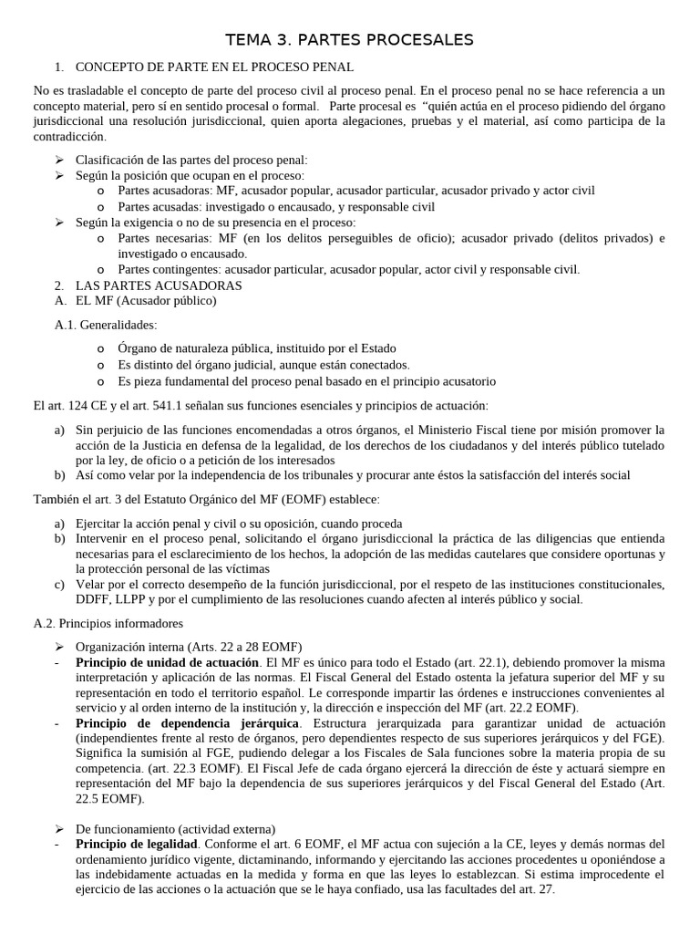 Tema 3 Procesal Penal Pdf