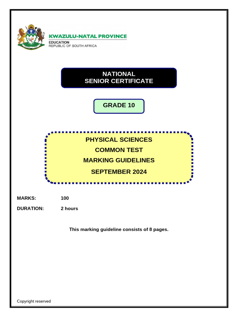 PHYSICAL SCIENCE GRADE 10 EXAM GUIDELINES 2024 PDF DOWNLOAD visual data 2