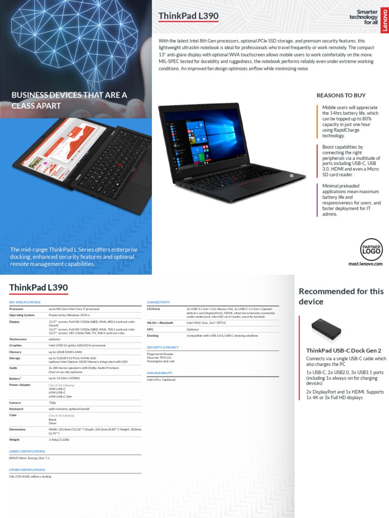 ThinkPad_L390_datasheet_EN | PDF