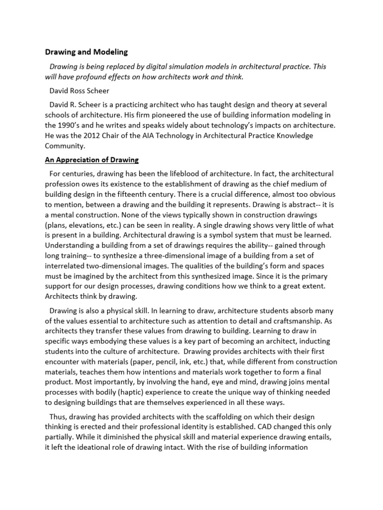 Drawing And Modeling Pdf Simulation Computers