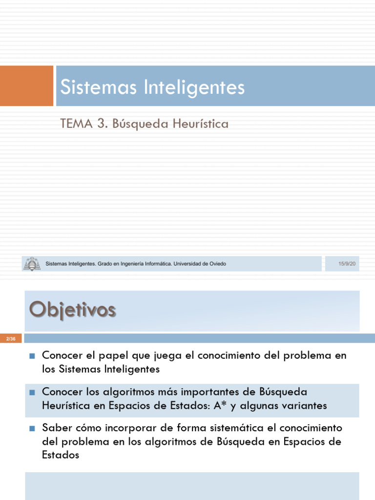 03 Tema3 - BusquedaHeuristica Transparencias | PDF