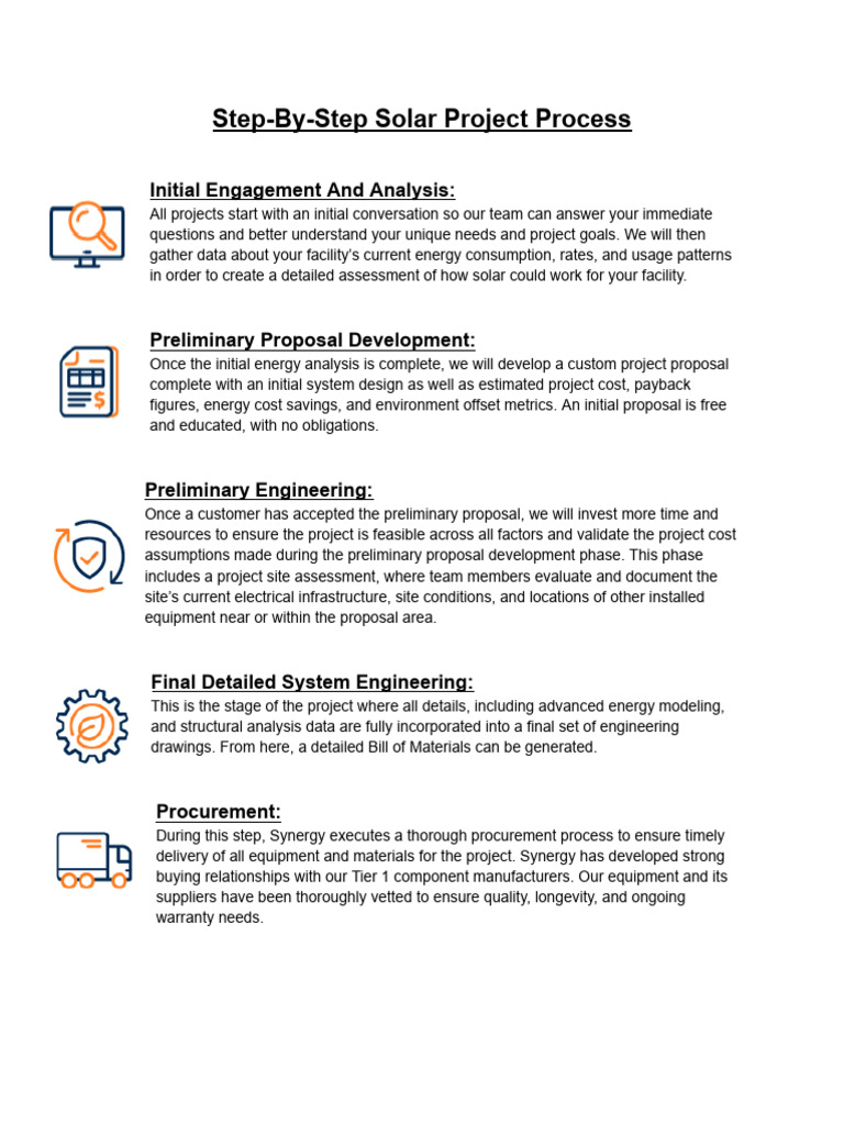 Step By Step Solar Project Process Pdf