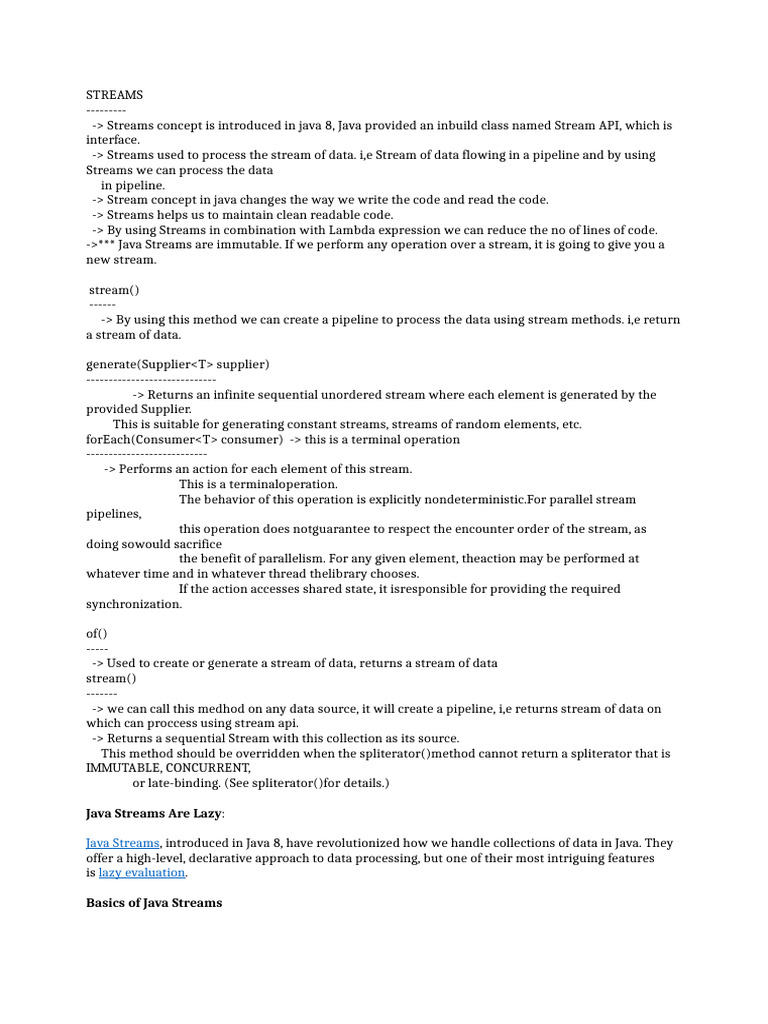 Java New Features Self Hand Written Notes | PDF