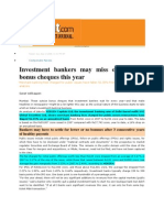 Mint - Sept 15, 2008 - Investment Bankers May Miss Out On Big Bonus Cheques This Year