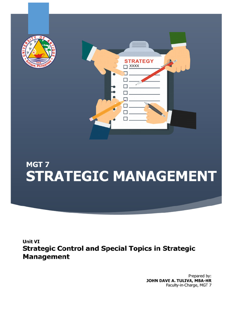 Strategic Control in Management | PDF | Risk Management | Risk
