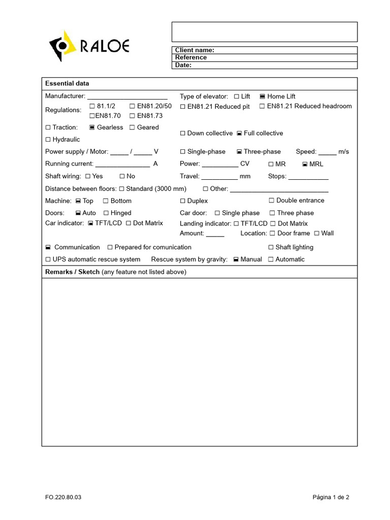 Modernisation data form control electrical raloe pdf