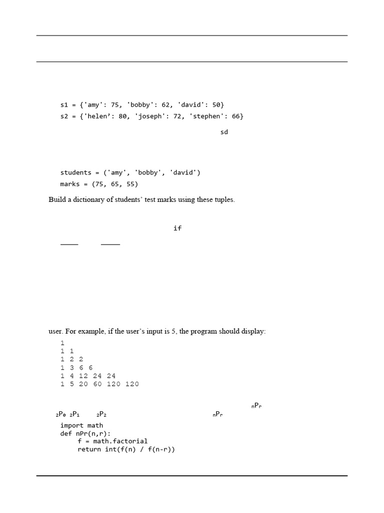4514 Python Exercises | PDF