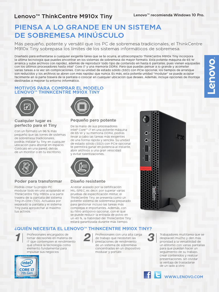 Lenovo M910x Tiny | PDF