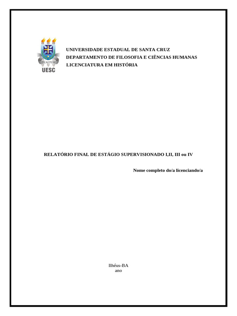 Modelo de Relatório Final | PDF