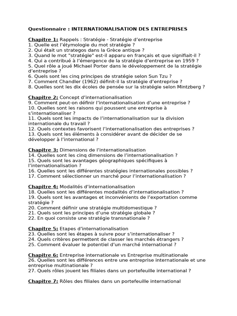 I D E, Questionnaires Et QCM | PDF