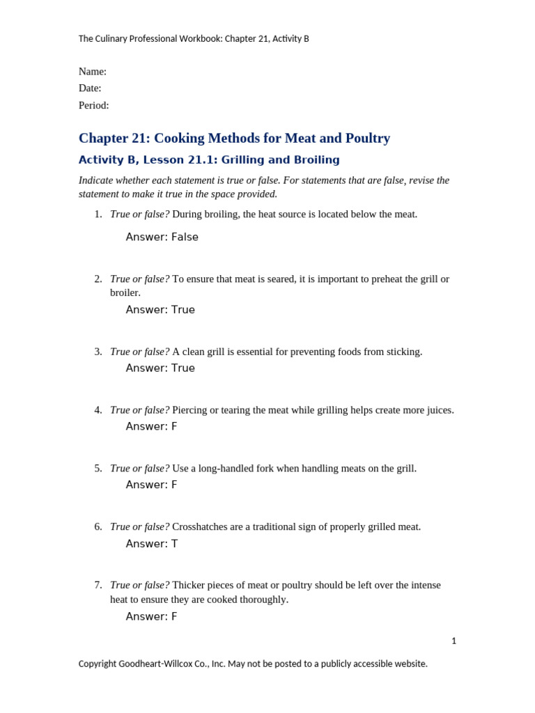 Ch. 21 Grilling and Broiling | PDF