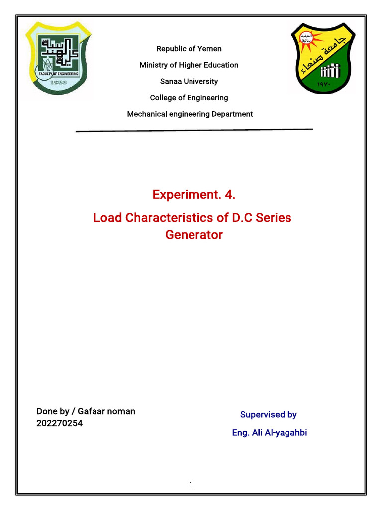 Experiment 4 | PDF | Electric Generator | Computers