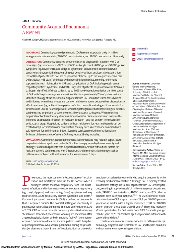 Community Acquired Pneumonia | PDF