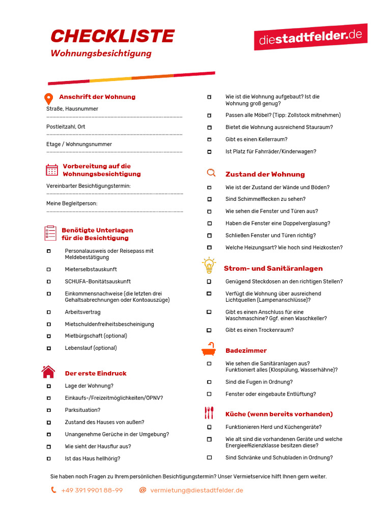 Checkliste Wohnungsãƒæãâ¼bergabe Pdf