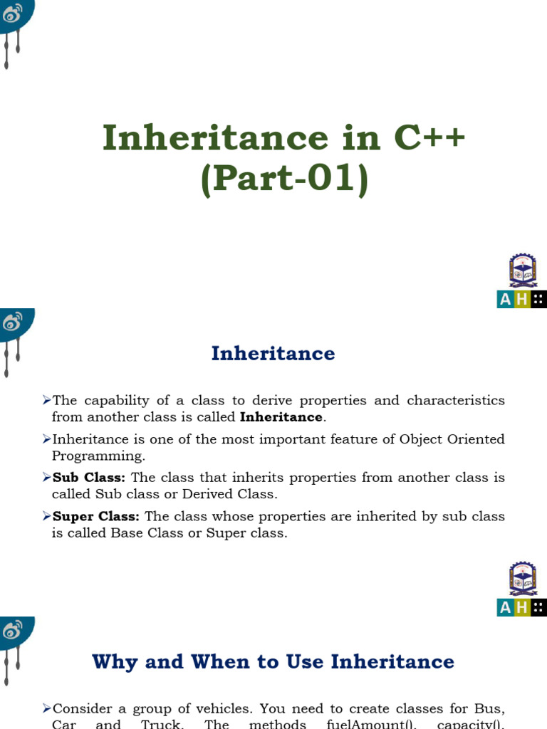 7.inheritance, Part-01 | PDF
