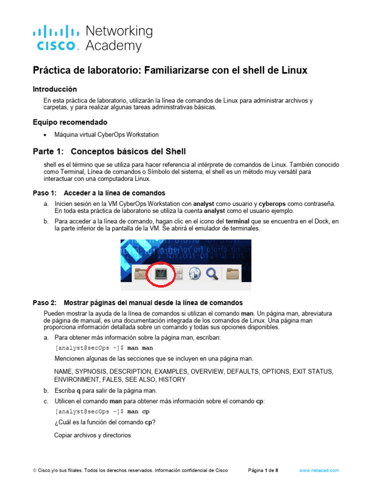 3.1.2.7 Lab - Getting Familiar With The Linux Shell - REGN | PDF