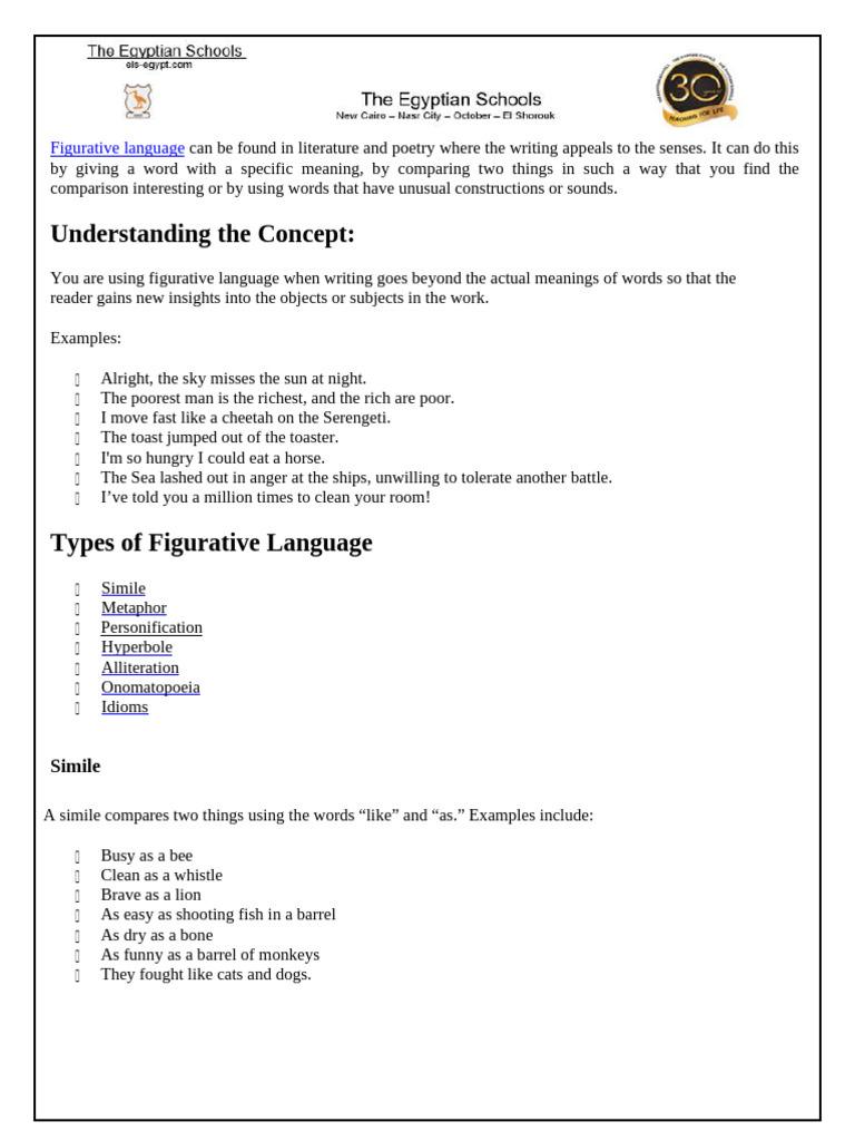Figurative language pack pdf