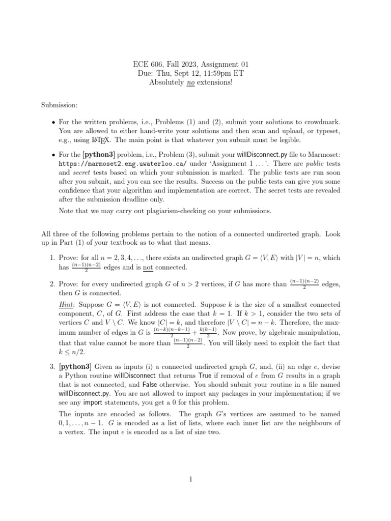01 Problems | PDF | Vertex (Graph Theory) | Teaching Methods & Materials