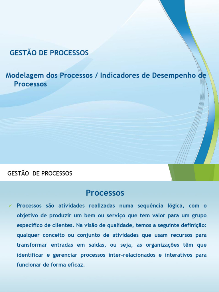 Modelagem de Processos e Indicadores de Desepenho | PDF